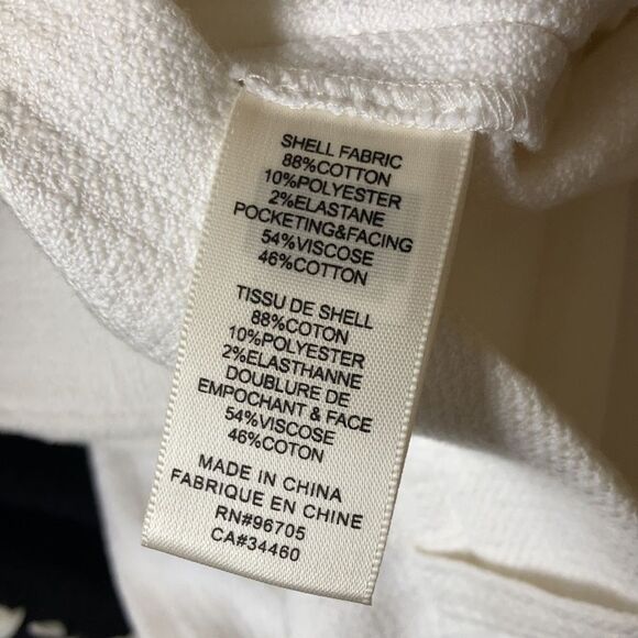 NWT Rebecca Taylor white textured pants - Picture 7 of 8